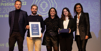 Juventude Cruz Vermelha recebe o prémio projeto inspirador pela AN E+